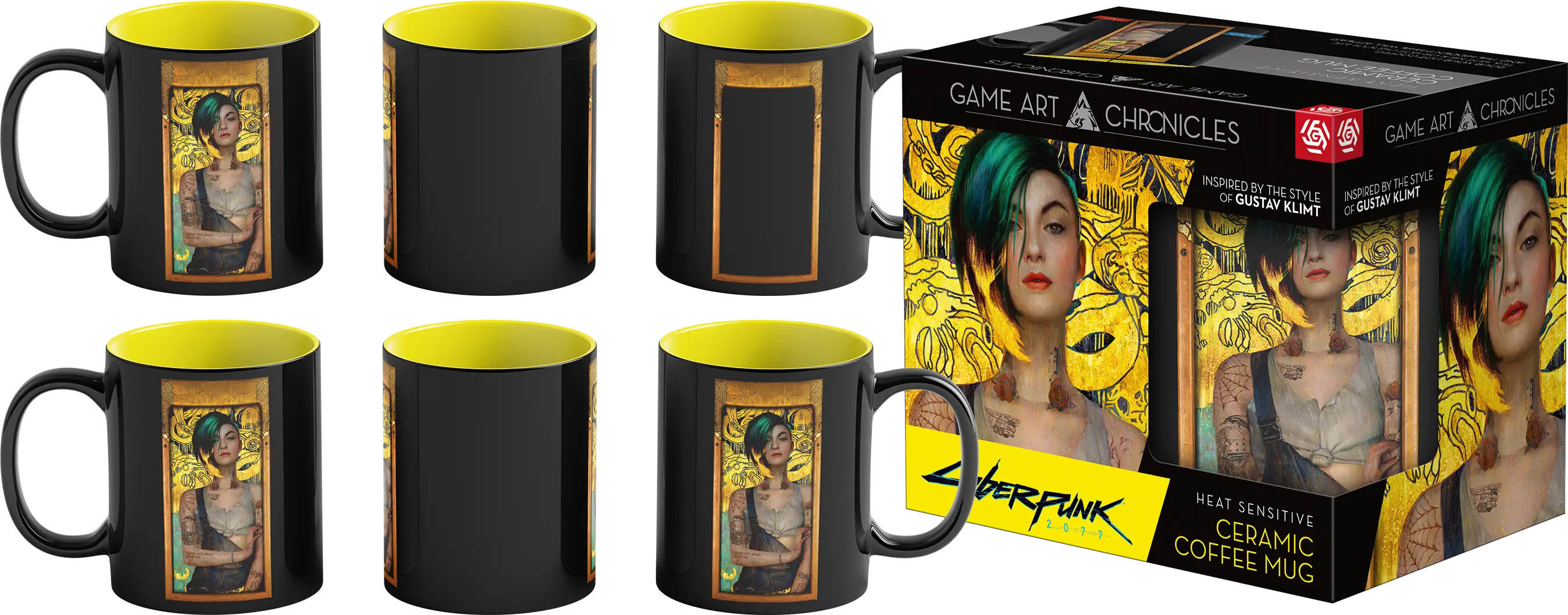 Kubek termoaktywny Game Art Chronicles Cyberpunk 2077 Judy & Gustav Klimt